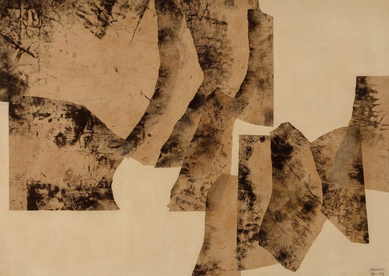 Eduardo Chillida. Sin título. 1959. Collage. 75 x 100 cm